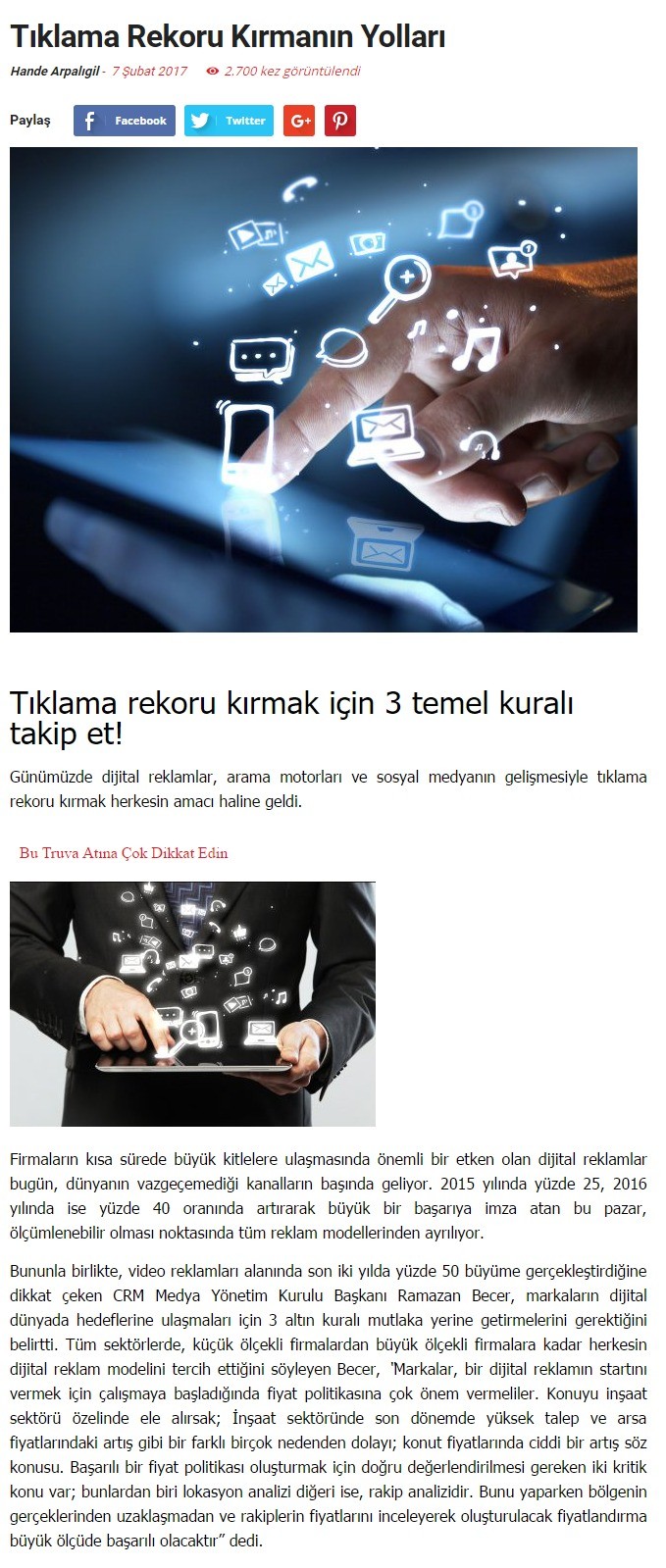 Tıklama Rekoru Kırmanın Yolları