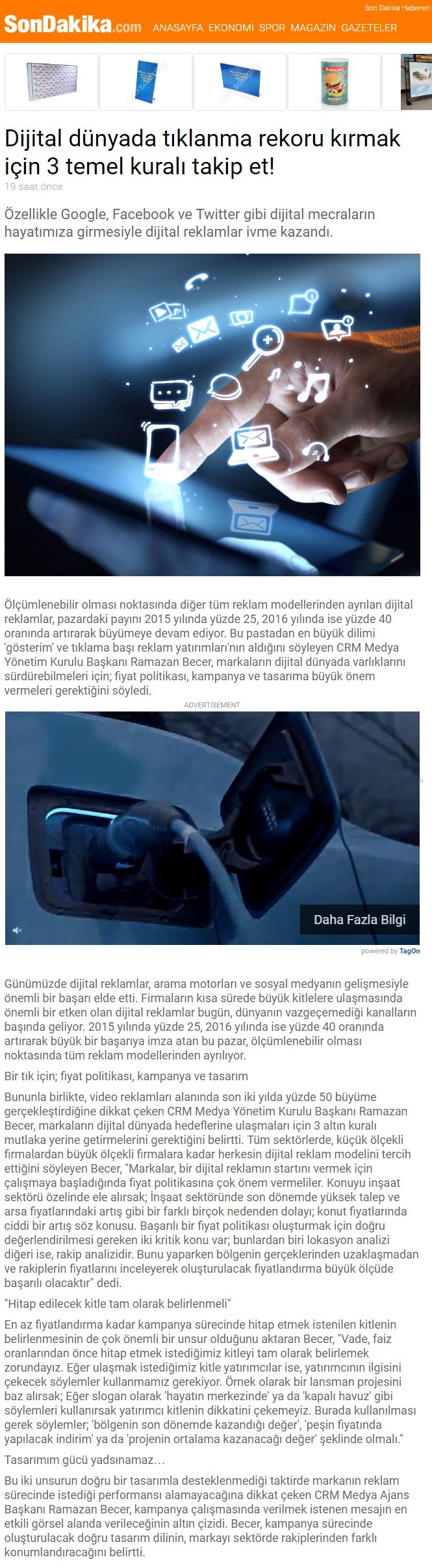 "Dijital dünyada tıklanma rekoru kırmak için 3 temel kuralı takip et!"sondakika.com