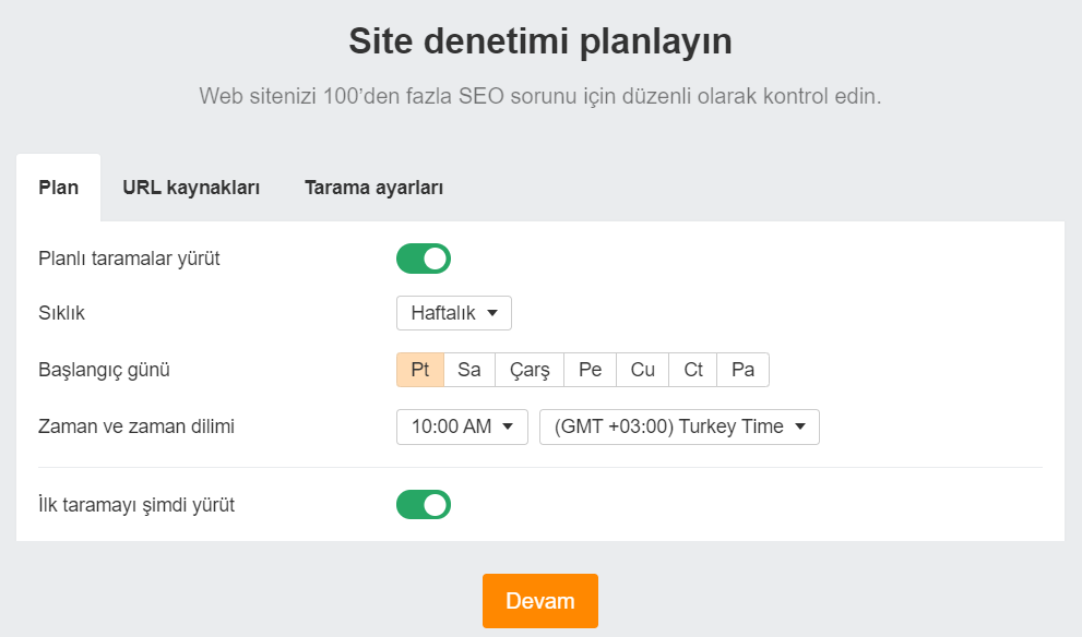 ahrefs proje ekleme 4 adim