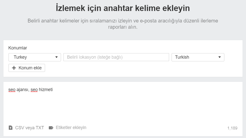 ahrefs proje ekleme 5 adim